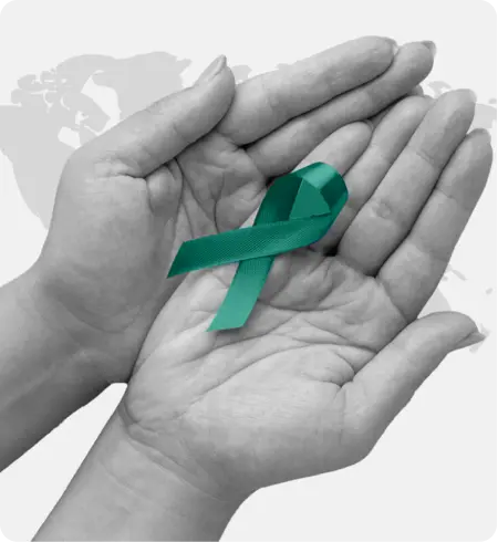 hands holding ribbon